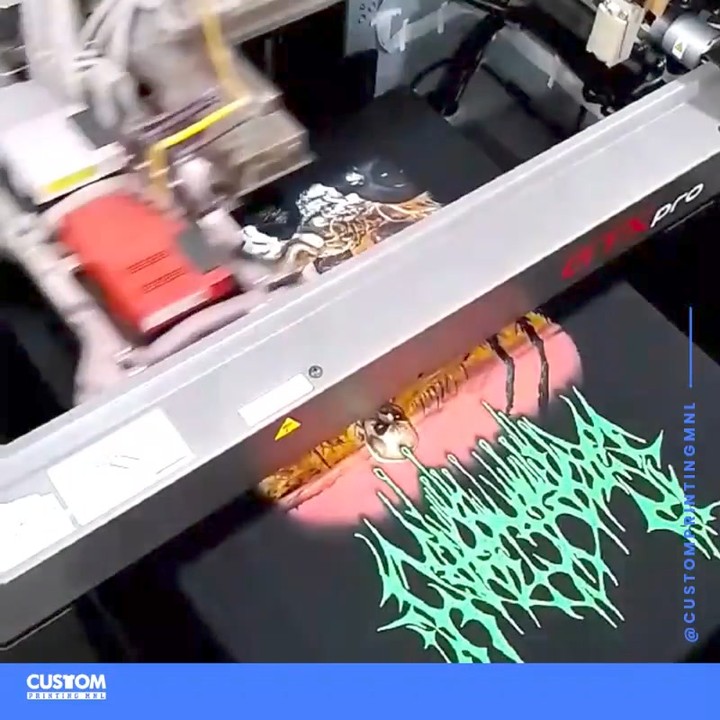 DTG printing machine in action